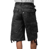 Pro Club Men's Cotton Twill Cargo Shorts with Belt