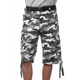 Pro Club Men's Cotton Twill Cargo Shorts with Belt