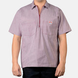 Ben Davis Short Sleeve Striped, 1/2 Zip Shirt
