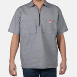 Ben Davis Short Sleeve Striped, 1/2 Zip Shirt