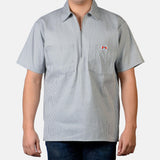 Ben Davis Short Sleeve Striped, 1/2 Zip Shirt