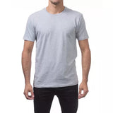 Pro Club Men’s Lightweight Cotton Short Sleeve T-Shirt - Heather Grey