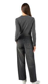 Dickies Women’s Loose Fit Double Knee Jeans - Black Wash