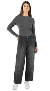 Dickies Women’s Loose Fit Double Knee Jeans - Black Wash