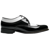 DAYTON WINGTIP OXFORD MEN'S DRESS SHOE - BLACK/WHITE