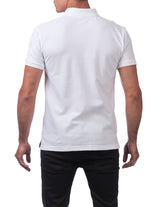 PRO CLUB PIQUE POLO SHORT SLEEVE SHIRT - WHITE BACK