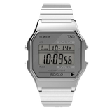 Timex T80 34mm Watch with Stainless Steel Bracelet - SILVER