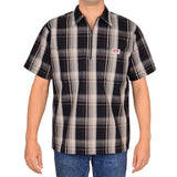 Ben Davis Short Sleeve Plaid, 1/2 Zip Shirt