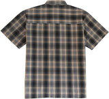 YAGO Men's Relaxed Fit Checkered Short Sleeve Woven Work Shirt