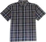 Yago Men's Relaxed Fit Checkered Short Sleeve Woven Work Shirt