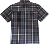 Yago Men's Relaxed Fit Checkered Short Sleeve Woven Work Shirt