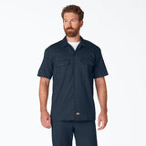 DICKIES WORK SHIRT SHORT SLEEVE - DARK NAVY FRONT ONE
