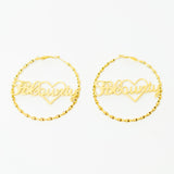 FB County Hoop Earrings