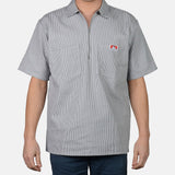 Ben Davis Short Sleeve Striped, 1/2 Zip Shirt
