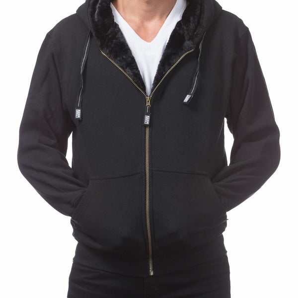 Pro Club Heavyweight Pile Full Zip Hoodie - Black/Black – Frank Pro Club Heavyweight Pile Full Zip Hoodie - Black/Black – Frank
