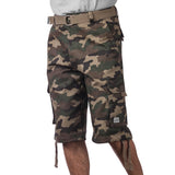 Pro Club Men's Cotton Twill Cargo Shorts with Belt