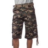 Pro Club Men's Cotton Twill Cargo Shorts with Belt