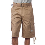 Pro Club Men's Cotton Twill Cargo Shorts with Belt