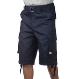 Pro Club Men's Cotton Twill Cargo Shorts with Belt