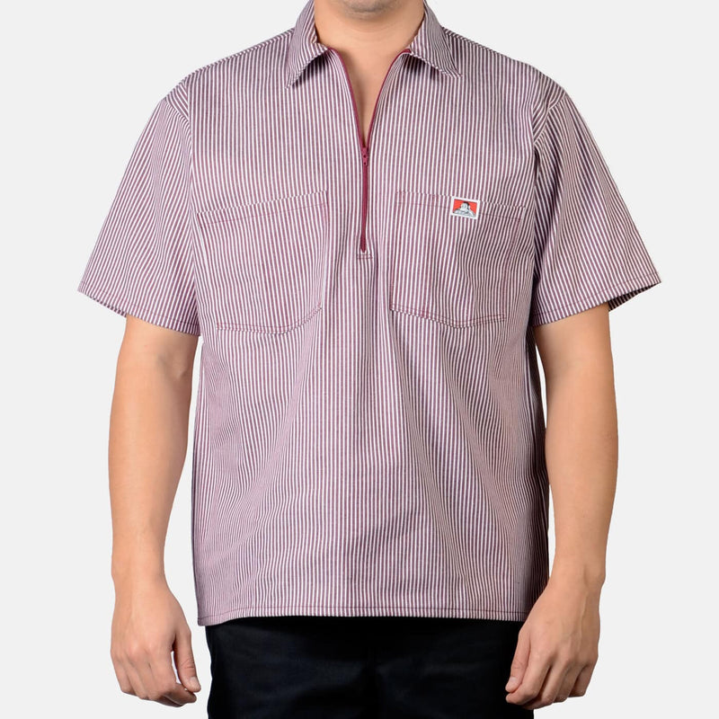 Ben Davis Short Sleeve Striped, 1/2 Zip Shirt – Frank Collection