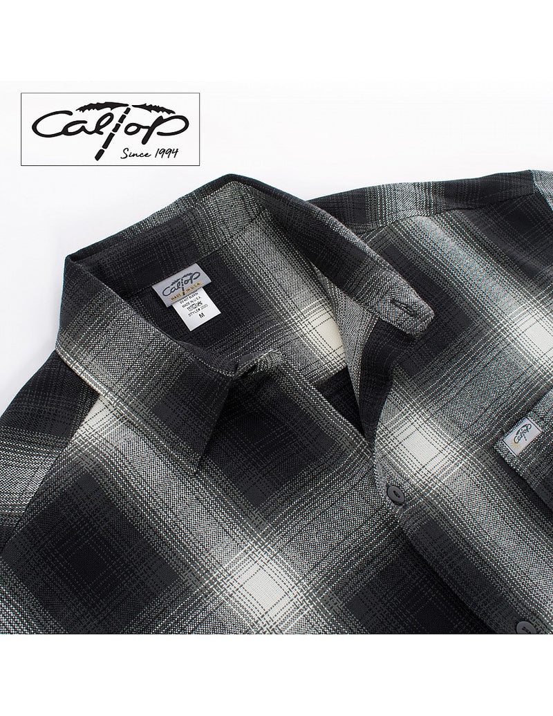 CalTop Long Sleeve Flannel - Black/Ivory