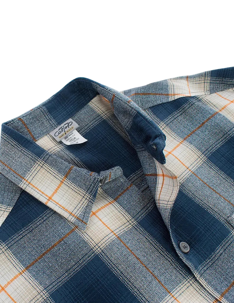 CalTop Long Sleeve Flannel - Blue/Orange – Frank Collection
