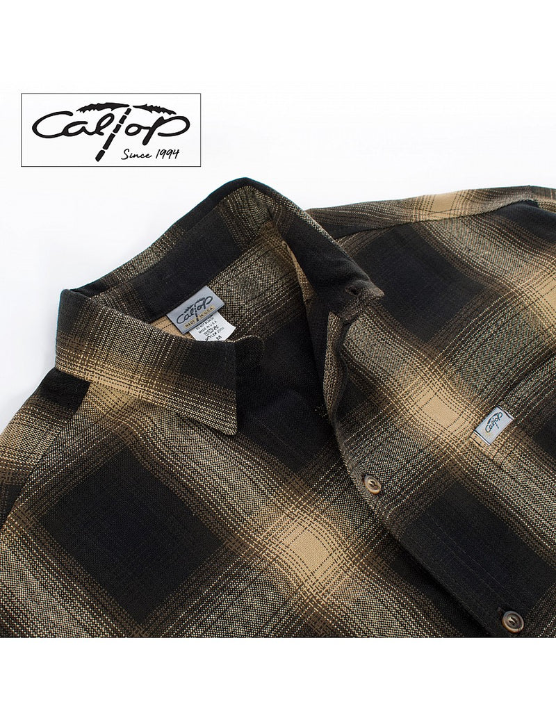 CalTop Long Sleeve Flannel - Brown/Khaki