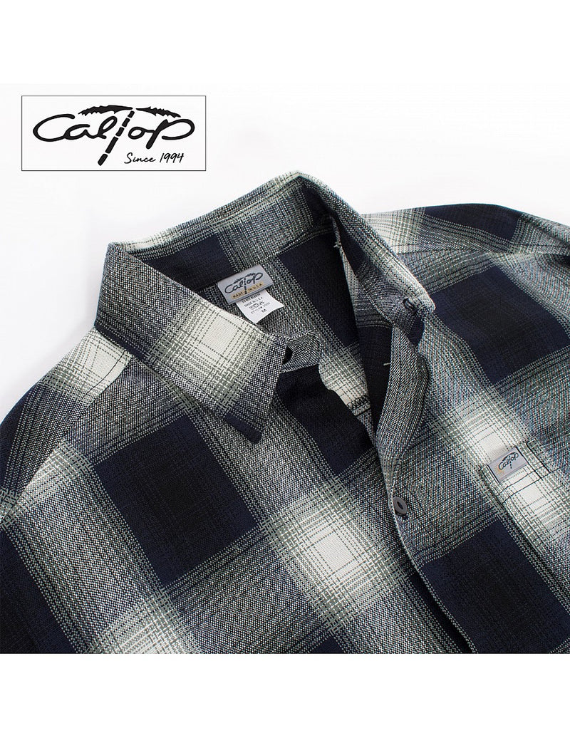 CalTop Long Sleeve Flannel - Navy/Ivory