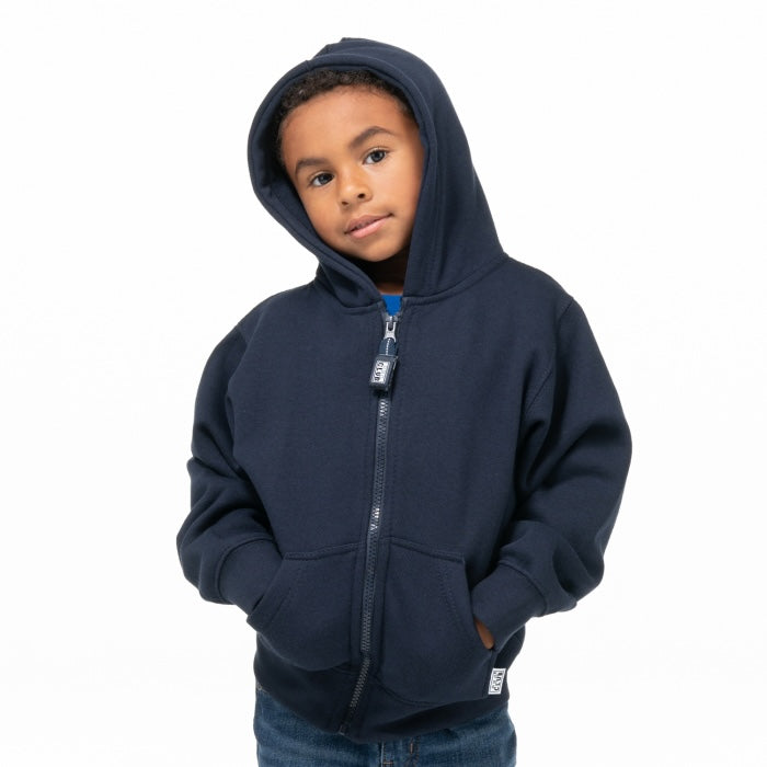 Pro Club Youth Fleece Full Zip Hoodie - NAVY