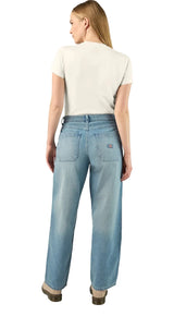 Dickies Women’s Loose Fit Double Knee Jeans - Light Denim