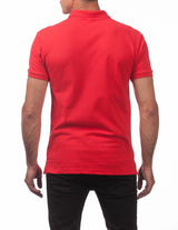 Pro Club Pique Polo Cotton Short Sleeve Shirt - Red