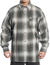 Caltop Long Sleeve Flannel- Pewter