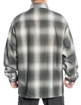 Caltop Long Sleeve Flannel- Pewter