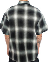 CALTOP SHORT SLEEVE FLANNEL - BLACK / IVORY