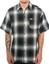 CALTOP SHORT SLEEVE FLANNEL - BLACK / IVORY