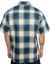 CALTOP SHORT SLEEVE FLANNEL - BLUE / ORANGE