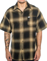 CALTOP SHORT SLEEVE FLANNEL - BROWN / KHAKI