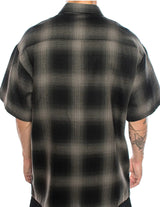 CALTOP SHORT SLEEVE FLANNEL - CHARCOAL / BLACK