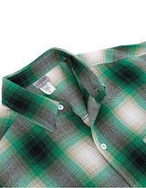 CALTOP SHORT SLEEVE FLANNEL - GREEN / WHITE