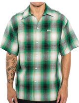 CALTOP SHORT SLEEVE FLANNEL - GREEN / WHITE