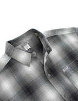 CALTOP SHORT SLEEVE FLANNEL - GREY / WHITE