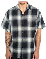 CALTOP SHORT SLEEVE FLANNEL - NAVY / IVORY