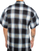 CALTOP SHORT SLEEVE FLANNEL - NAVY / SKY BLUE