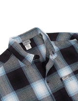 CALTOP SHORT SLEEVE FLANNEL - NAVY / SKY BLUE