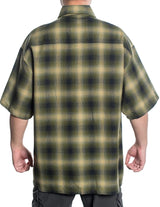 CALTOP SHORT SLEEVE FLANNEL - OLIVE / BLACK