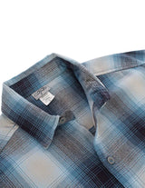 CALTOP SHORT SLEEVE FLANNEL - SKY BLUE / GRAY