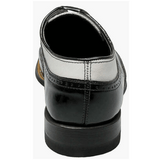 DAYTON WINGTIP OXFORD MEN'S DRESS SHOE - BLACK/WHITE