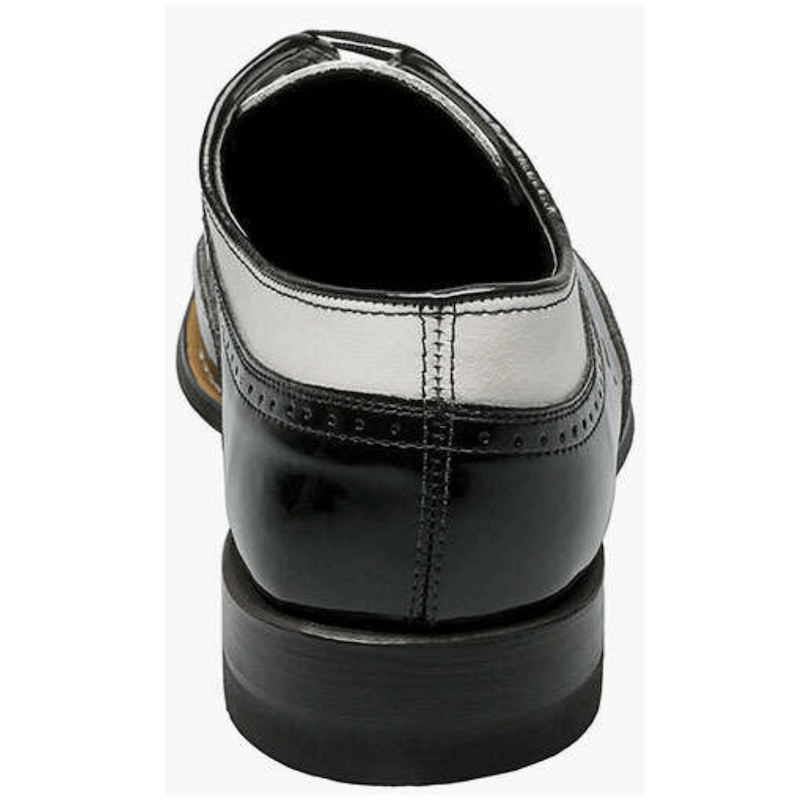 DAYTON WINGTIP OXFORD MEN'S DRESS SHOE - BLACK/WHITE