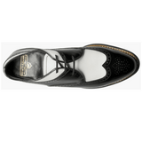 DAYTON WINGTIP OXFORD MEN'S DRESS SHOE - BLACK/WHITE