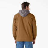 DICKIES WATER REPELLENT DUCK HOODED SHIRT JACKET - BROWN DUCK